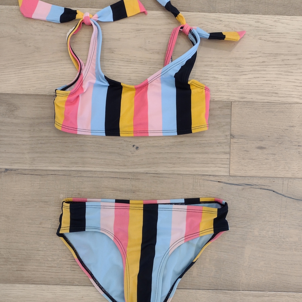 GB girls Pink and Blue Bikini Set Sporty Bralette